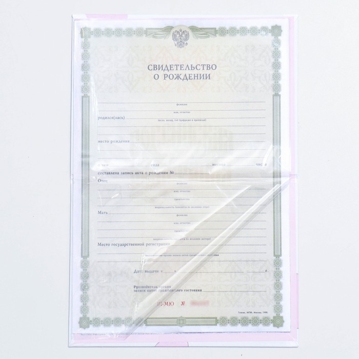 Папка для свидетельства о рождении &laquo;Малышка&raquo;, А5