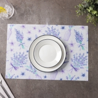 Салфетки сервировочные на стол Доляна &laquo;Спокойствие&raquo;, 4 шт, 45&times;30 см, цвет фиолетовый