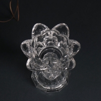 Подсвечник стекло на 1 свечу d=3 см "Бутон розы" прозрачный 8,2х8,2х9 см