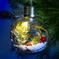 Ёлочный шар новогодний &laquo;Теплых и уютных вечеров&raquo;, на Новый год, d=8 см.