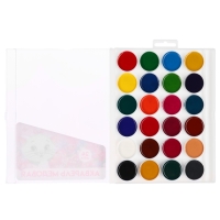 Акварель 24цв пластик, &laquo;Кошечка мари&raquo;, европодвес