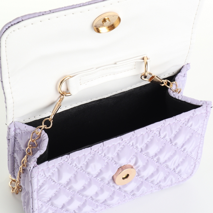 Сумка детская для девочки на молнии «Выбражулька», цвет сиреневый Сумка детская для девочки на молнии «Выбражулька», цвет сиреневый