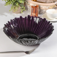 Салатник стеклянный &laquo;Аметист&raquo;, 2,3 л, d=30 см, цвет фиолетовый