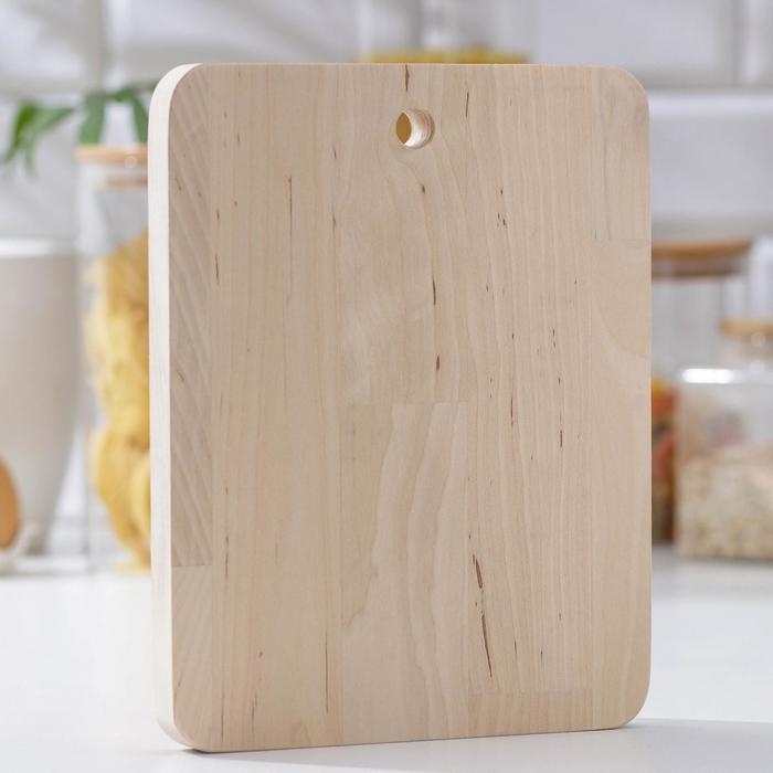 Доска разделочная деревянная Доляна, 23&times;18&times;1,8 см, берёза