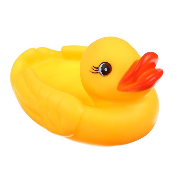Набор резиновых игрушек для ванны &laquo;Мыльница: Цветные уточки&raquo;, 13,5 см, с пищалкой, 4 шт, Крошка Я