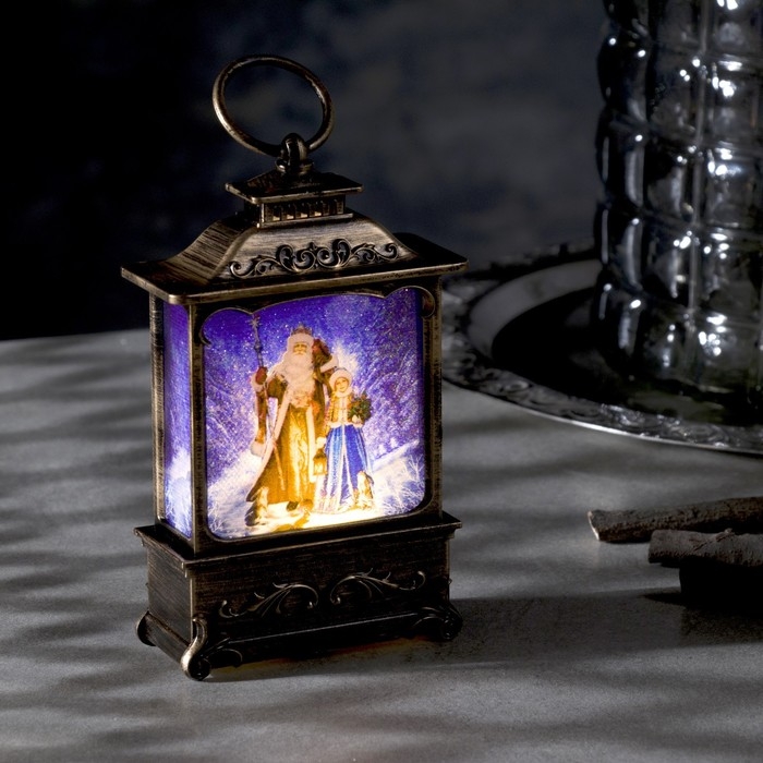 Светодиодная фигура &laquo;Дед Мороз и Снегурочка&raquo; 7.6 &times; 13.5 &times; 3.2 см, пластик, батарейки AG13х3 (в комплекте), свечение тёплое белое