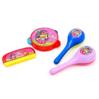 Набор музыкальных инструментов &laquo;Пой со мной&raquo;: бубен, 2 маракаса, губная гармошка, МИКС