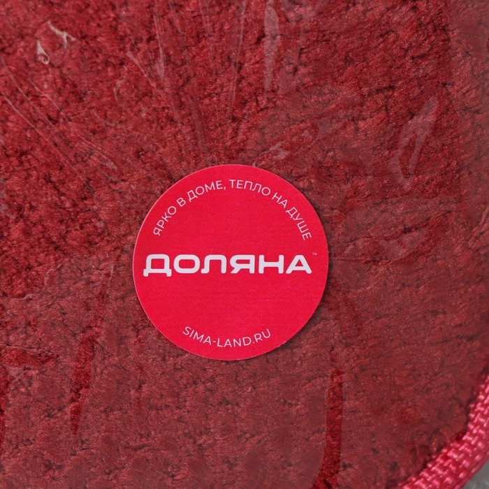 Чехол на сиденье для унитаза на липучках Доляна &laquo;Плюш&raquo;, 34&times;40 см, цвет МИКС