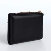 Кошелёк женский на кнопке, цвет чёрный Кошелёк женский на кнопке, цвет чёрный