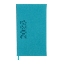 Еженедельник датированный 2025 года, 85х145 мм, 64 листа ESCALADA, твердая обложка из искусственной кожи, блинтовое тиснение, блок 70 г/м², бирюзовый Еженедельник датированный 2025 года, 85х145 мм, 64 листа ESCALADA, твердая обложка из искусственной кожи, блинтовое тиснение, блок 70 г/м², бирюзовый