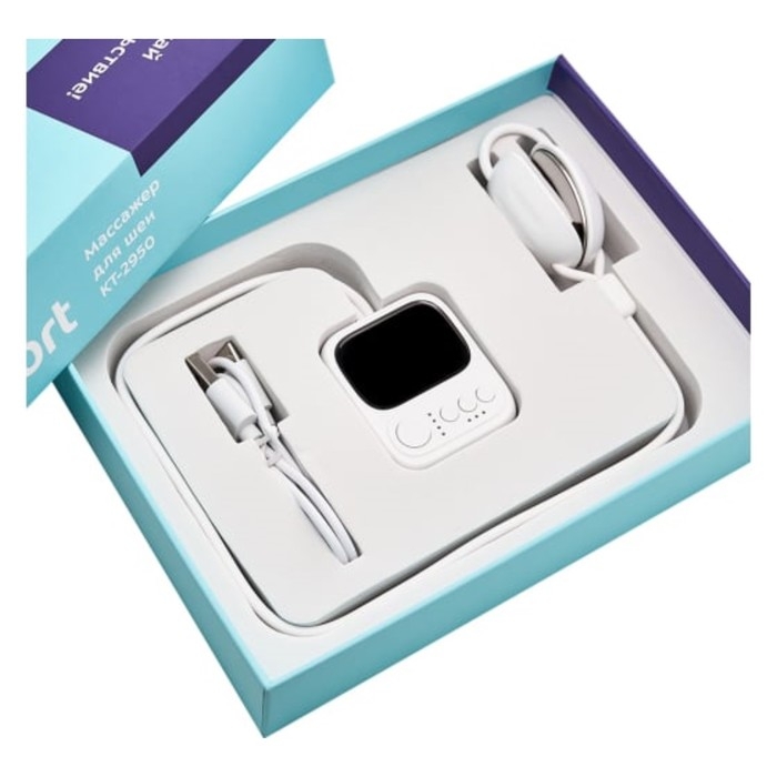 Массажёр для шеи Kitfort КТ-2950, электрический, 5 Вт, 4 режима, АКБ, серый Массажёр для шеи Kitfort КТ-2950, электрический, 5 Вт, 4 режима, АКБ, серый