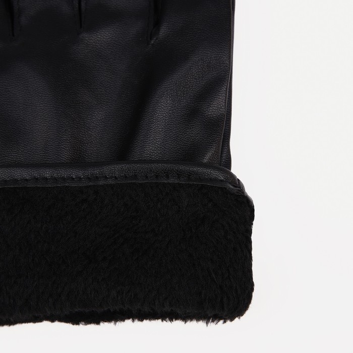 Перчатки мужские, безразмерные, с утеплителем, цвет чёрный Перчатки мужские, безразмерные, с утеплителем, цвет чёрный