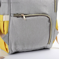 Сумка рюкзак для мамы и малыша, цвет серый/желтый Сумка рюкзак для мамы и малыша, цвет серый/желтый