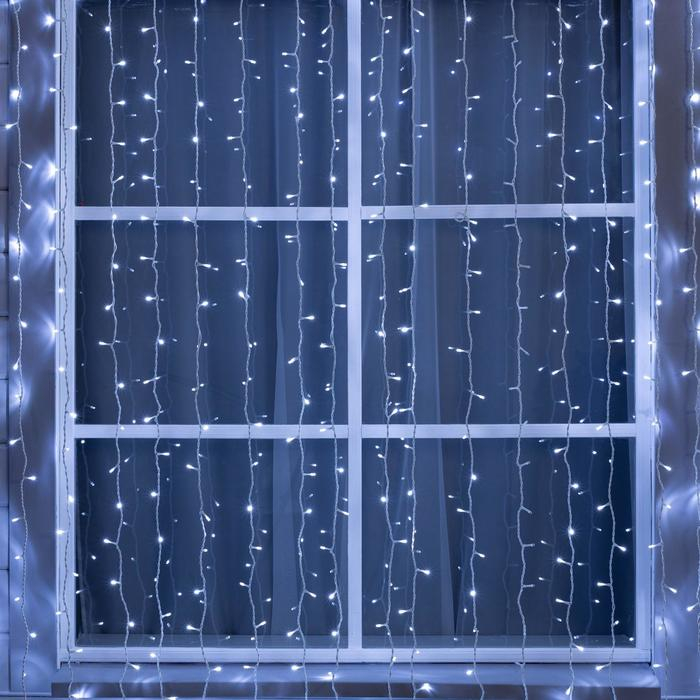 Гирлянда «Занавес» 2 × 6 м, IP44, УМС, белая нить, 1440 LED, свечение белое, 220 В Гирлянда «Занавес» 2 × 6 м, IP44, УМС, белая нить, 1440 LED, свечение белое, 220 В