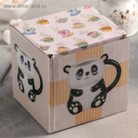 Кружка керамическая &laquo;Панда&raquo;, 480 мл, цвет белый и чёрный