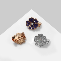 Брошь &laquo;Цветок&raquo; миниатюрный (неделимая фасовка 12 шт., цена за шт.), цвет МИКС