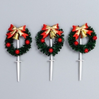 Декор для творчества &laquo;Новогодний венок&raquo;, в наборе 3 шт., размер 1 шт. &mdash; 12 &times; 5 &times; 1 см