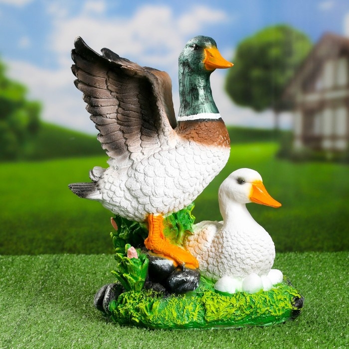Садовая фигура Садовая фигура "Утка с селезнем" 35см