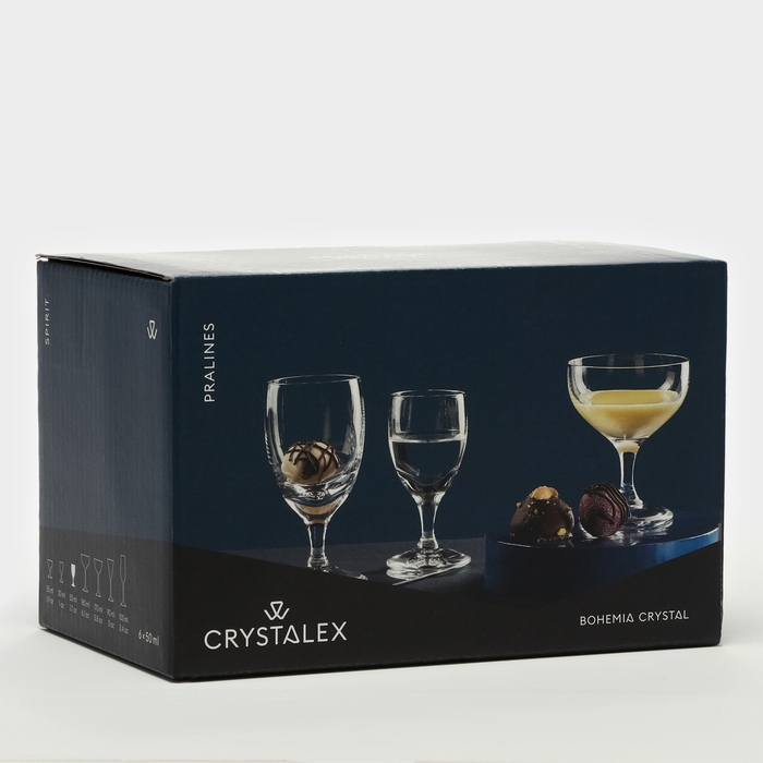 Набор стеклянных рюмок «Пралине», 50 мл, 6 шт Набор стеклянных рюмок «Пралине», 50 мл, 6 шт