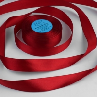 Лента атласная, 25 мм &times; 33 &plusmn; 2 м, цвет красный №065