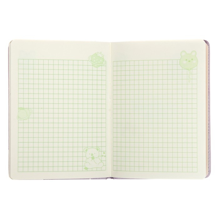 Записная книжка подарочная, А6, 100 листов, цветной блок, с фигурным хлястиком на магните, "Аниме", МИКС