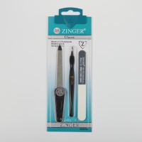 Набор маникюрный ZINGER, 3 предмета, на блистере, цвет чёрный/белый, SIS-4 Набор маникюрный ZINGER, 3 предмета, на блистере, цвет чёрный/белый, SIS-4
