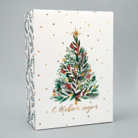 Коробка подарочная новогодняя складная &laquo;Елочка&raquo;, 22 х 30 х 10 см