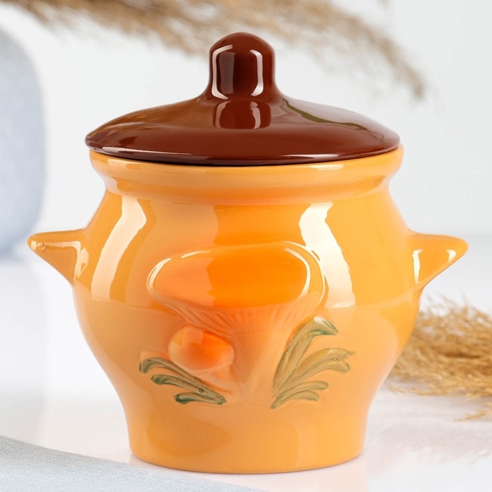 Горшок керамический для запекания Горшок керамический для запекания "Лесной" 0,65л / 12х12см, стандарт МИКС