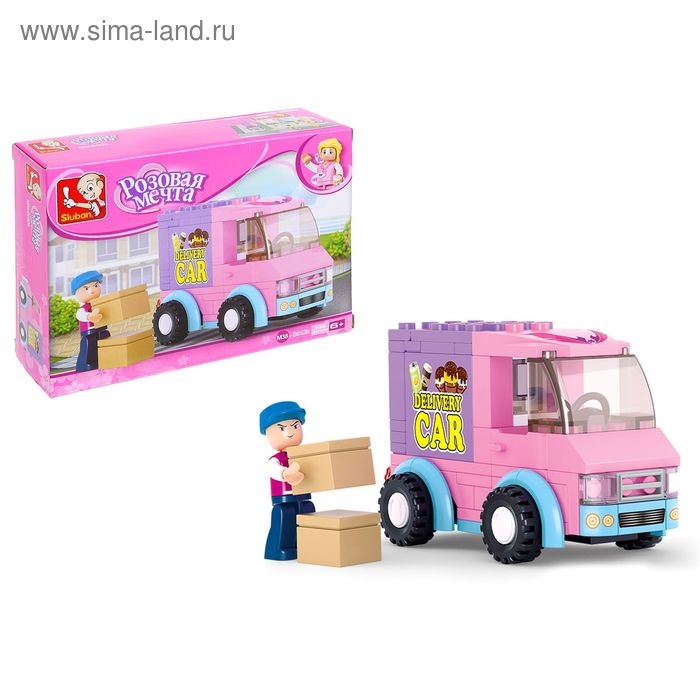 Конструктор «Розовая мечта: курьерская машина», 102 детали Конструктор «Розовая мечта: курьерская машина», 102 детали