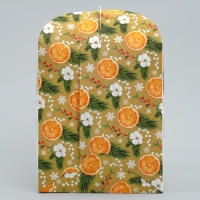 Складная коробка под маленький торт &laquo;Апельсины&raquo;, 15 х 15 х 18 см, Новый год