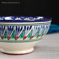 Коса Риштанская Керамика "Цветы" 15 см, малая, синяя Коса Риштанская Керамика "Цветы" 15 см, малая, синяя