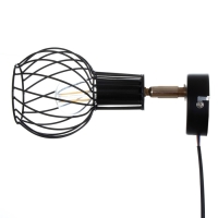 Бра с переключателем на проводе "Бьянка" Е14 40Вт черный 17х11х17см Бра с переключателем на проводе "Бьянка" Е14 40Вт черный 17х11х17см