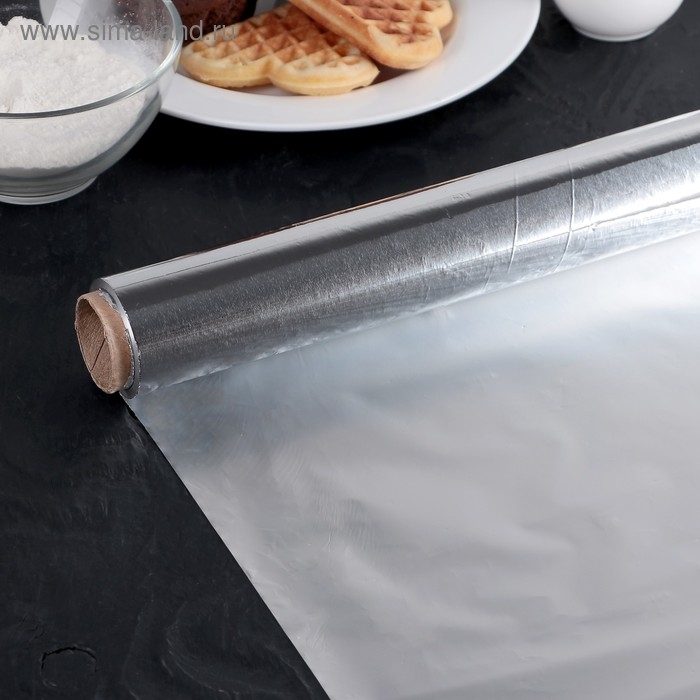 Фольга пищевая алюминиевая &laquo;Стандарт&raquo;, 29 см &times; 50 м, 9 мкм
