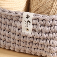 Бирка с кнопкой &laquo;Made with love&raquo;, 8 &times; 1,8 см, 10 шт, цвет матовый/чёрный