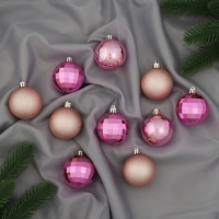 Набор шаров пластик d-5 см, 10 шт "Диско микс" розовый Набор шаров пластик d-5 см, 10 шт "Диско микс" розовый