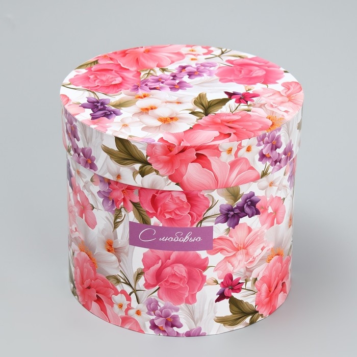 Набор шляпных коробок 5 в 1, упаковка подарочная, «Цветы», 13 х 14 ‒ 19.5 х 22 см Набор шляпных коробок 5 в 1, упаковка подарочная, «Цветы», 13 х 14 ‒ 19.5 х 22 см