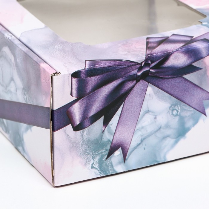 Коробка самосборная, с окном, "Мелодия" 19 х 19 х 9 см