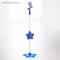 Микрофон музыкальный на стойке «Холодное сердце», звук, свет Микрофон музыкальный на стойке «Холодное сердце», звук, свет