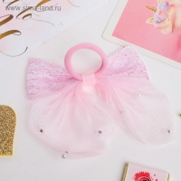 Резинка для волос "Бантик Лили воздушный" 8х7 см, розовый Резинка для волос "Бантик Лили воздушный" 8х7 см, розовый