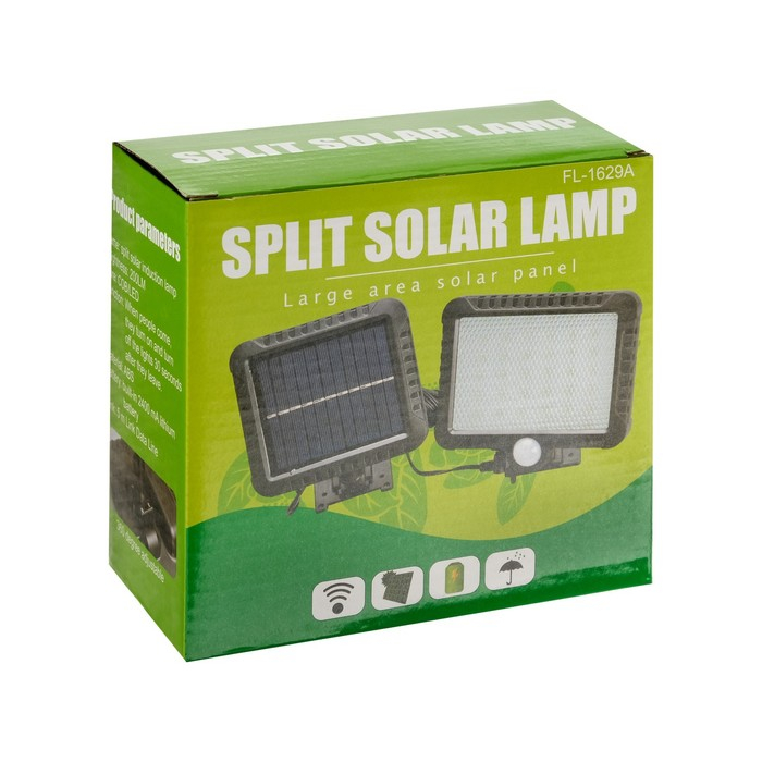 Светодиодный прожектор на солнечной батарее 10 Вт, выносная панель, 15 &times; 11 &times; 4 см, 6500К