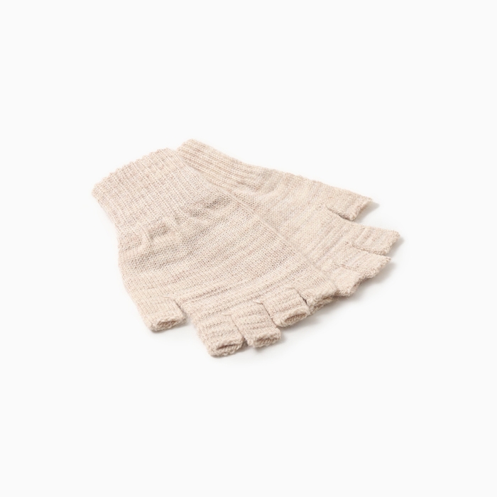 Перчатки (митенки) женские, цвет бежевый, 18 Перчатки (митенки) женские, цвет бежевый, 18