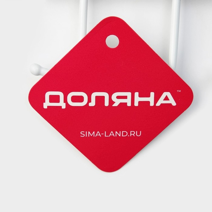 Держатель кухонный подвесной Доляна, на 6 предметов, 1,5&times;28&times;7,5 см, цвет белый