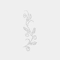 Термоаппликация из страз &laquo;Узор&raquo;, 15 &times; 5,7 см, 8 шт на листе, цвет белый