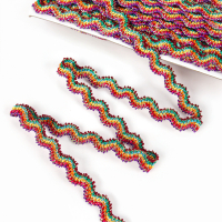 Тесьма многоцветная «Волна», ширина 1,5 см, в упаковке 25 м Тесьма многоцветная «Волна», ширина 1,5 см, в упаковке 25 м