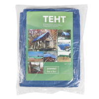 Тент защитный, 5 × 4 м, плотность 60 г/м², УФ, люверсы шаг 1 м, голубой Тент защитный, 5 × 4 м, плотность 60 г/м², УФ, люверсы шаг 1 м, голубой