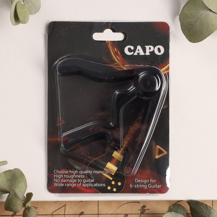 Каподастр для акустической гитары Music Life, черный Каподастр для акустической гитары Music Life, черный