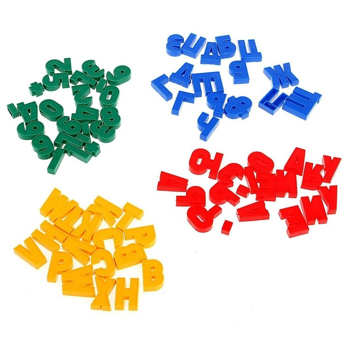 Магнитный набор &laquo;Буквы, цифры, касса&raquo;, 78 шт.