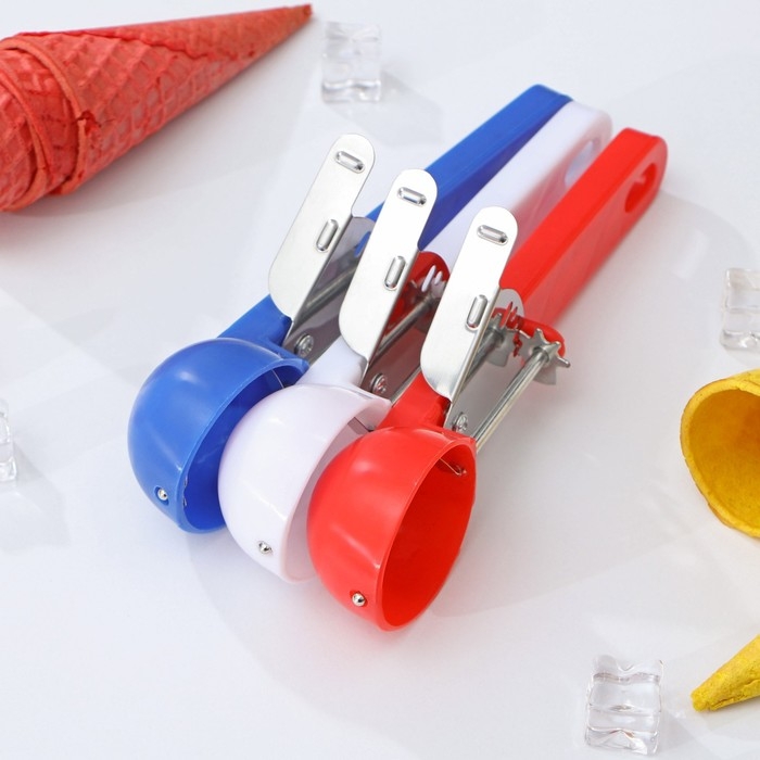 Ложка для мороженого Доляна &laquo;Помощник&raquo;, 20,5 см, 50 мл, цвет МИКС