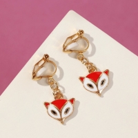 Клипсы детские &laquo;Выбражулька&raquo; лисичка, цвет бело-оранжевый в золоте