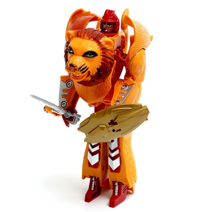 Робот &laquo;Лев&raquo;, трансформируется, щит и меч в комплекте